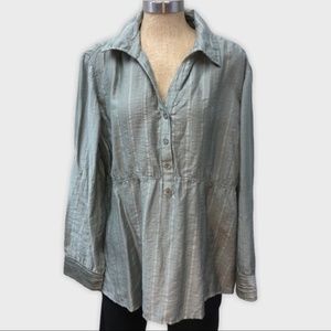 J. Jill Green Popover Blouse, L